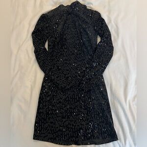 Black Sequin Cocktail Dress